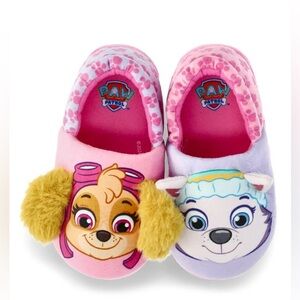 🆕 Nickelodeon Paw Patrol Skye & Everest Character Girls Slippers Size: 7-8